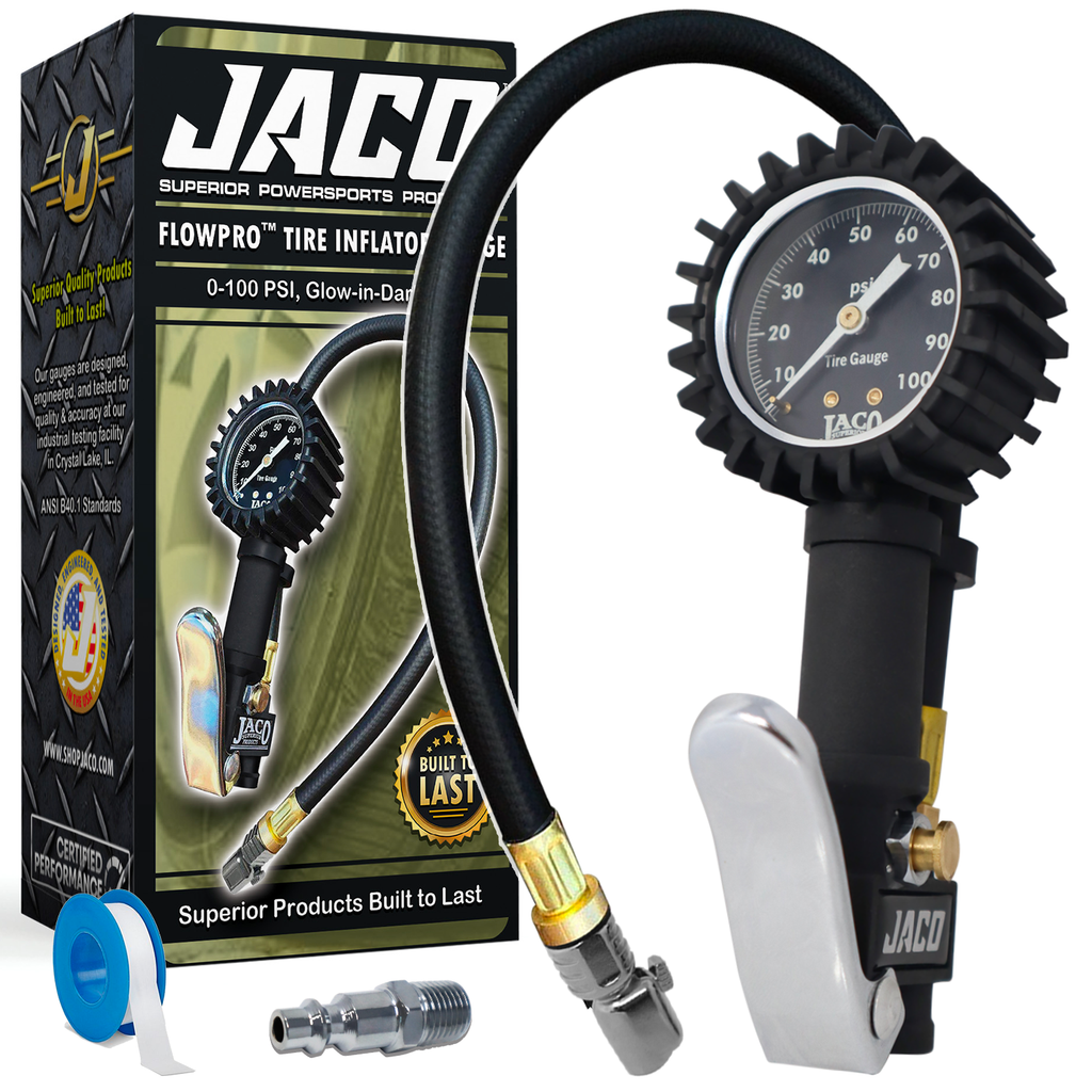 tire inflator with pressure gauge