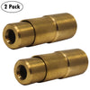 Bike Presta Tire Air Chuck - 1/4" NPT, Open Flow (2 Pack)