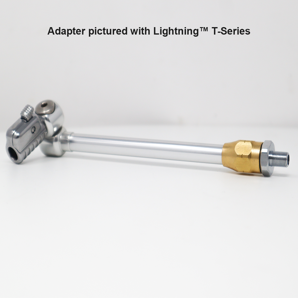 Lightning™ Air Inflator Adapter for Portable Tire Inflators (Schrader Valve to 1/4 inch M-NPT) | Open Flow