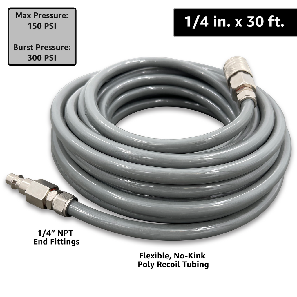 ViperFlow Poly Air Hose Kit - 1/4" x 30 ft.