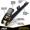 Tie Down Ratchet Straps (4 Pack) - 1 in x 15 ft | AAR Certified Break Strength (1,823 lbs) | Cargo Tie Down Set - Image 3 - JACO
