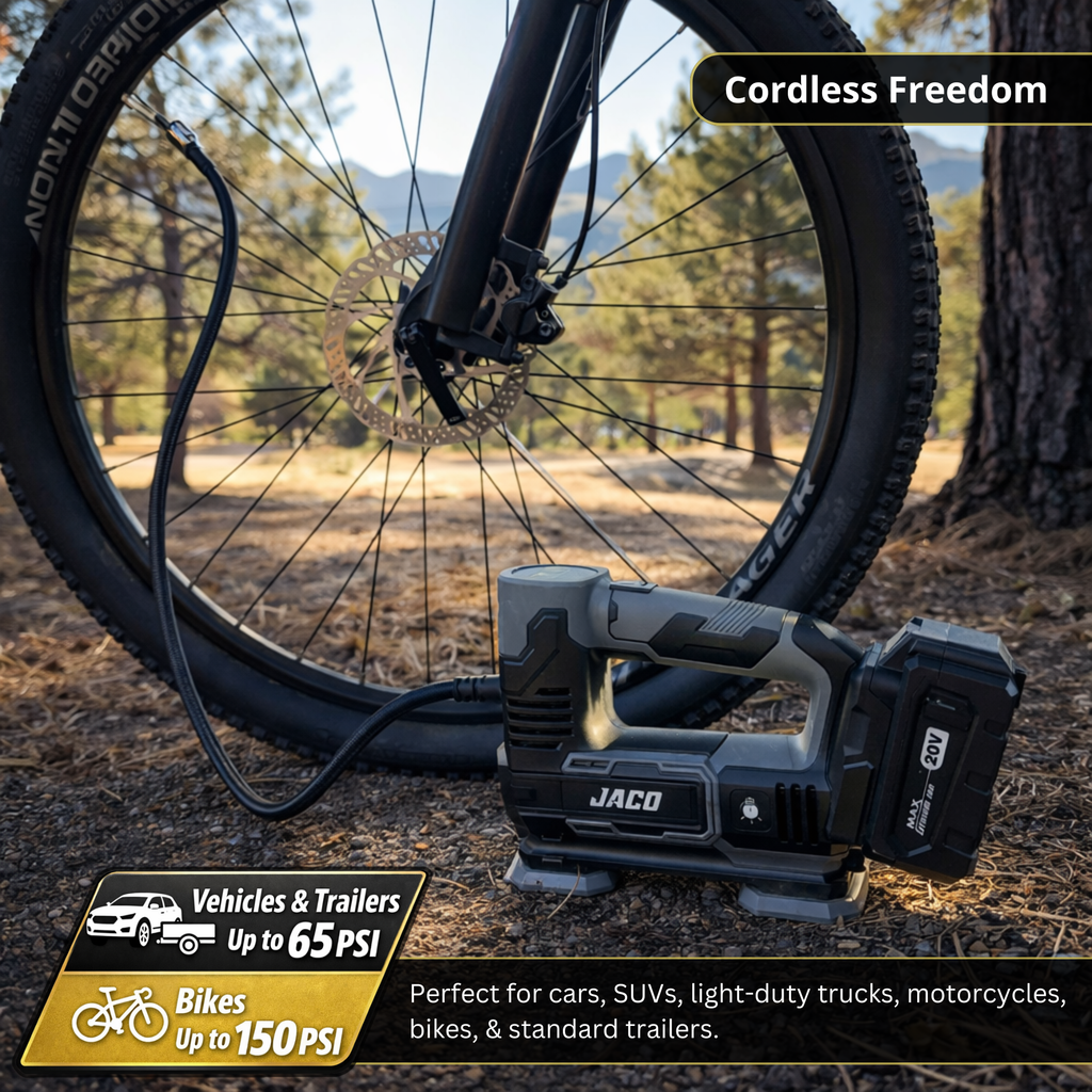 20V Cordless Tire Inflator Air Compressor | with 3.0Ah Max Lithium-Ion Battery