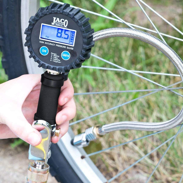 FlowPro® Digital Tire Inflator Gauge with Lock-on Dually Air Chuck - 200 PSI (Bundle) - Image 9 - JACO
