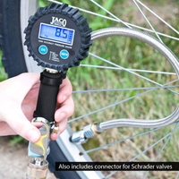 FlowPro® Bike Tire Inflator with Gauge - 200 PSI | with Lock-on Presta + Schrader Air Chucks (Bundle) - Image 6 - JACO