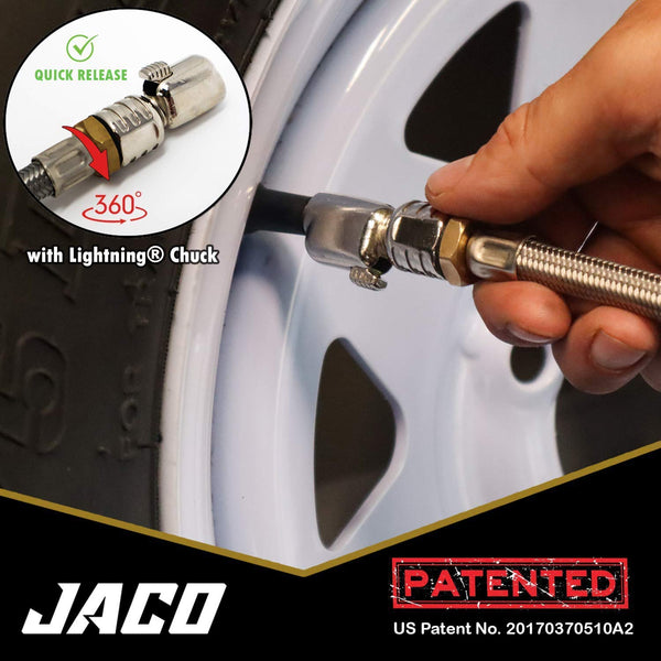 FlowPro® Digital Tire Inflator Gauge with Lock-on Dually Air Chuck - 200 PSI (Bundle) - Image 8 - JACO