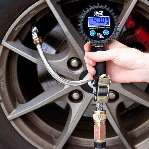 FlowPro® Digital Tire Inflator Gauge with Lock-on Dually Air Chuck - 200 PSI (Bundle) - Image 3 - JACO