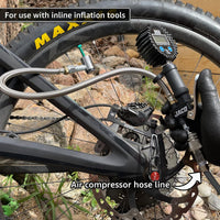 FlowPro® Bike Tire Inflator with Gauge - 200 PSI | with Lock-on Presta + Schrader Air Chucks (Bundle) - Image 3 - JACO