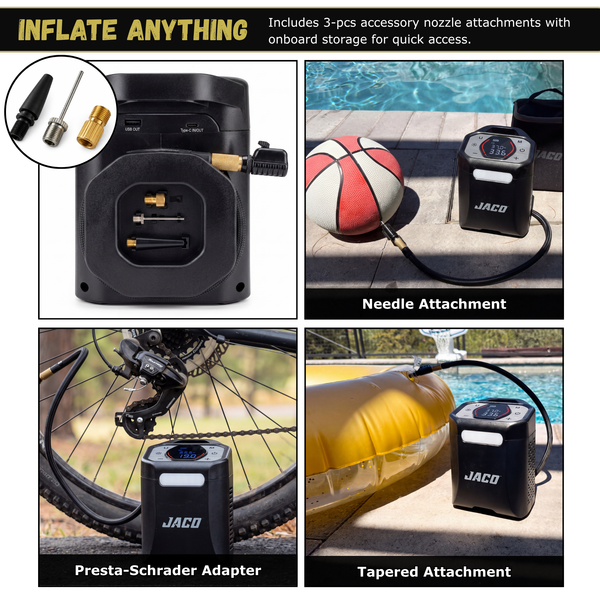 tire inflator portable air compressor cordless air pump for car truck bike motorcycle bicycle ball inflation