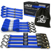 Tie Down Ratchet Straps (4 Pack) - 1 in x 15 ft | AAR Certified Break Strength (1,823 lbs) | Cargo Tie Down Set - Image 21 - JACO