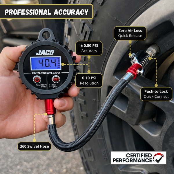 ElitePro-X Digital Tire Pressure Gauge with Lightning™ Chuck - Image 5 - JACO