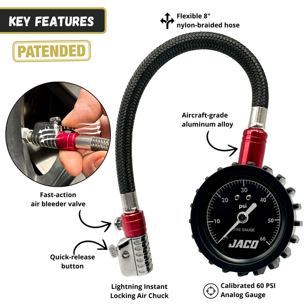 ElitePro-X Tire Pressure Gauge with Lightning™ Chuck - Image 8 - JACO