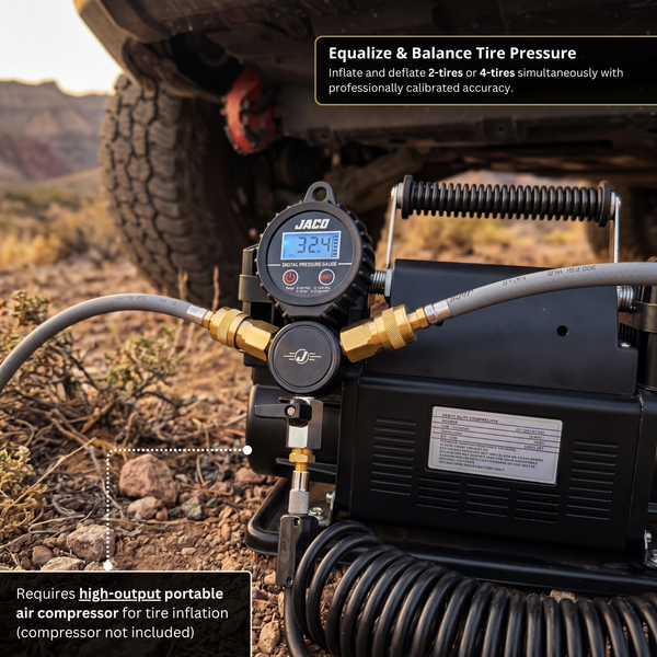 Rapid 4-Tire Inflation/Deflation System with Lightning™ Air Chucks | Multi-Tire Inflator/Deflator 4-Way Hose Kit for Off Road 4x4