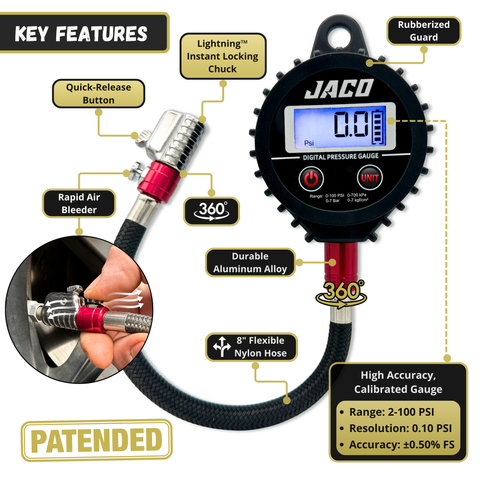 ElitePro-X Digital Tire Pressure Gauge with Lightning™ Chuck