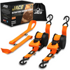 Retractable Ratchet Straps - 1" x 15 ft (1,760 lbs Break Strength) | Auto Self Retracting Cargo Tie Down Strap Set - Image 31 - JACO