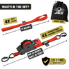 Retractable Ratchet Straps - 1" x 15 ft (1,760 lbs Break Strength) | Auto Self Retracting Cargo Tie Down Strap Set - Image 48 - JACO