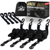 Retractable Ratchet Straps - 1" x 15 ft (1,760 lbs Break Strength) | Auto Self Retracting Cargo Tie Down Strap Set - Image 2 - JACO