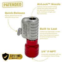 Lightning™ S2-Series Tire Air Chuck - 1/4" F-NPT - Image 4 - JACO