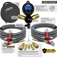 Rapid 4-Tire Inflation/Deflation System with Lightning™ Air Chucks | 4-Way Multi-Tire Inflator/Deflator Hose Kit for Off Road 4x4