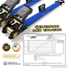 Tie Down Ratchet Straps (4 Pack) - 1 in x 15 ft | AAR Certified Break Strength (1,823 lbs) | Cargo Tie Down Set - Image 26 - JACO