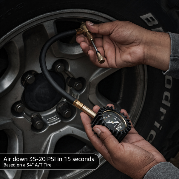RapidFlow™ Tire Deflator Gauge (0-60 PSI) | Rapid Off-Road Air Down Kit - Image 4 - JACO