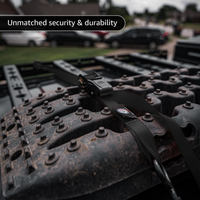 Tie Down Ratchet Straps (4 Pack) - 1 in x 15 ft | AAR Certified Break Strength (1,823 lbs) | Cargo Tie Down Set - Image 4 - JACO