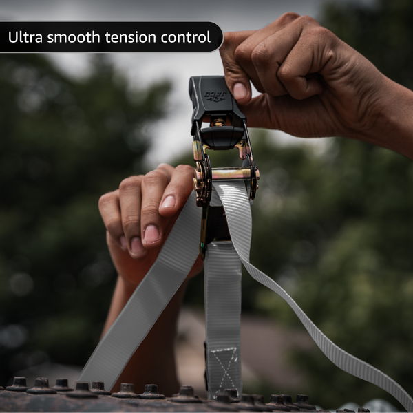 Tie Down Ratchet Straps (4 Pack) - 1 in x 15 ft | AAR Certified Break Strength (1,823 lbs) | Cargo Tie Down Set - Image 19 - JACO