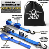 Tie Down Ratchet Straps (4 Pack) - 1 in x 15 ft | AAR Certified Break Strength (1,823 lbs) | Cargo Tie Down Set - Image 22 - JACO
