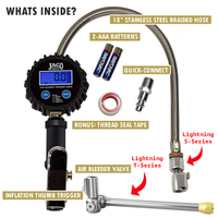 FlowPro® Digital Tire Inflator Gauge with Lock-on Dually Air Chuck - 200 PSI (Bundle) - Image 2 - JACO