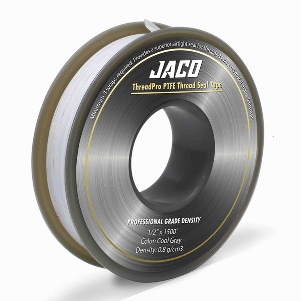 ThreadPro™ PTFE Thread Seal Tape | Professional Grade - 1/2" x 125 ft. (Cool Gray) - JACO