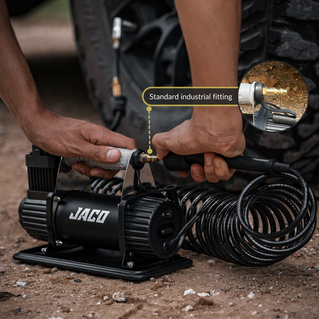 TrailPro™ Heavy Duty Portable Air Compressor - 3.5 CFM (12V/33A) | On x Off Road Tire Inflator Kit