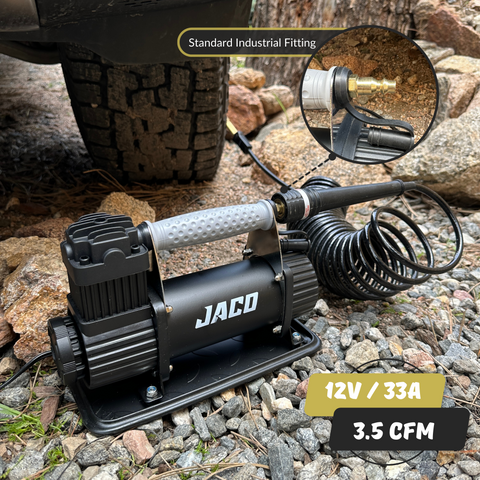 TrailPro™ Heavy Duty Portable Air Compressor - 3.5 CFM (12V/33A) | On x Off Road Tire Inflator Kit