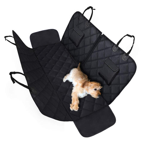 Dog Car Seat Cover Waterproof Scratchproof Pet Car Rear Protector Mat Pet  Back Seat Hammock with 2 Door Slide Straps for Car Truck SUV
