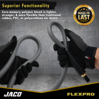 FlexPro™ Hybrid Air Hose (3/8" x 50 ft) | Dual 1/4" M-NPT Fittings (Storm Gray) - Image 7 - JACO