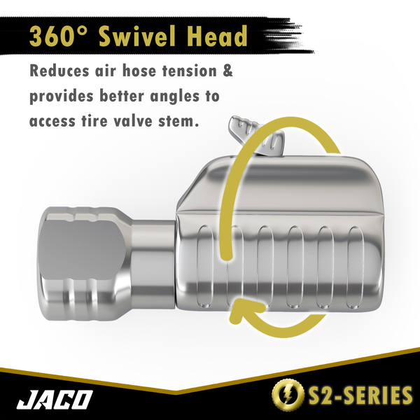 Lightning™ S2-Series Tire Air Chuck - 1/4" F-NPT - Image 13 - JACO