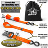 Heavy Duty Ratchet Tie Down Straps with Soft Loops (1.6" x 8 ft) | AAR Certified Break Strength (5,208 lbs) - Image 10 - JACO