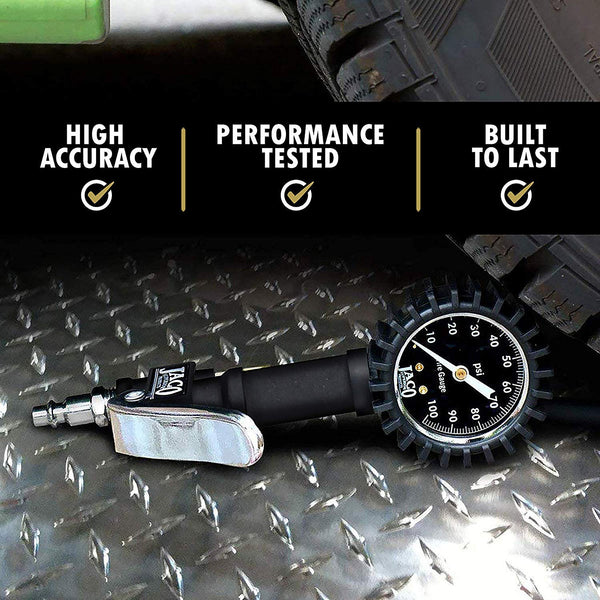 FlowPro® Tire Inflator with Pressure Gauge - 100 PSI - Image 8 - JACO