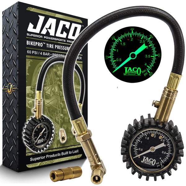 BikePro™ Presta Tire Pressure Gauge - 60 PSI | Presta & Schrader (Mountain Bikes) - JACO