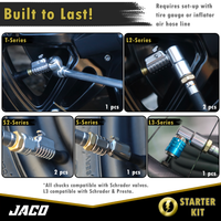 Lightning™ Tire Air Chuck Starter Kit - Patented | Open Flow, 1/4" F-NPT (Set of 7) - Image 8 - JACO