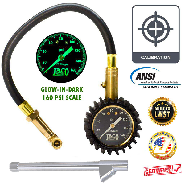EliteProPlus™ Tire Pressure Gauge with Dually Air Chuck - 160 PSI - Image 8 - JACO