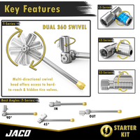 Lightning™ Tire Air Chuck Starter Kit - Patented | Open Flow, 1/4" F-NPT (Set of 7) - Image 7 - JACO