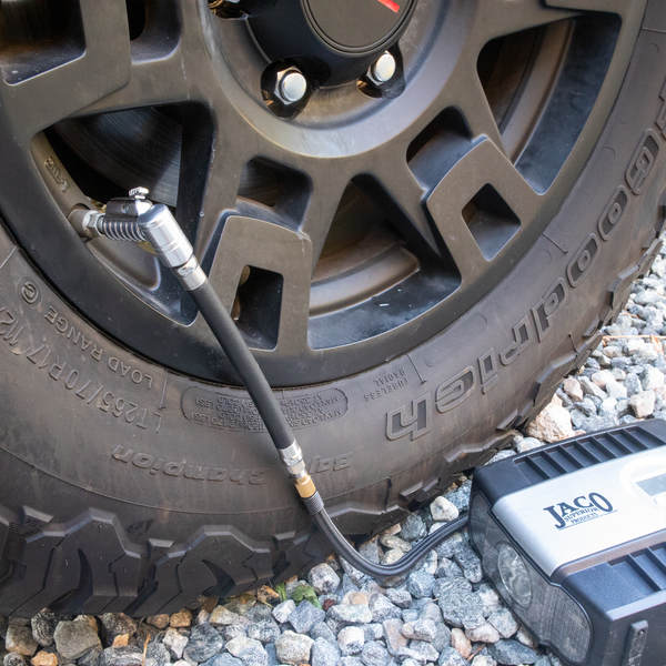 Lightning L2X Tire Inflator Hose Extension Self-Locking Nozzle | Patented Lock-on Air Hose Adapter for Tire Pumps (Open Flow) - Image 9 - JACO