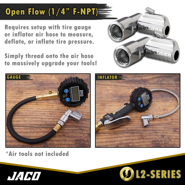 Lightning™ L2-Series Tire Air Chuck - 1/4" F-NPT - Image 3 - JACO