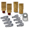 Industrial Quick Connect Air Fittings | Plug & Coupler Kit - 1/4" NPT (Set of 12) - JACO