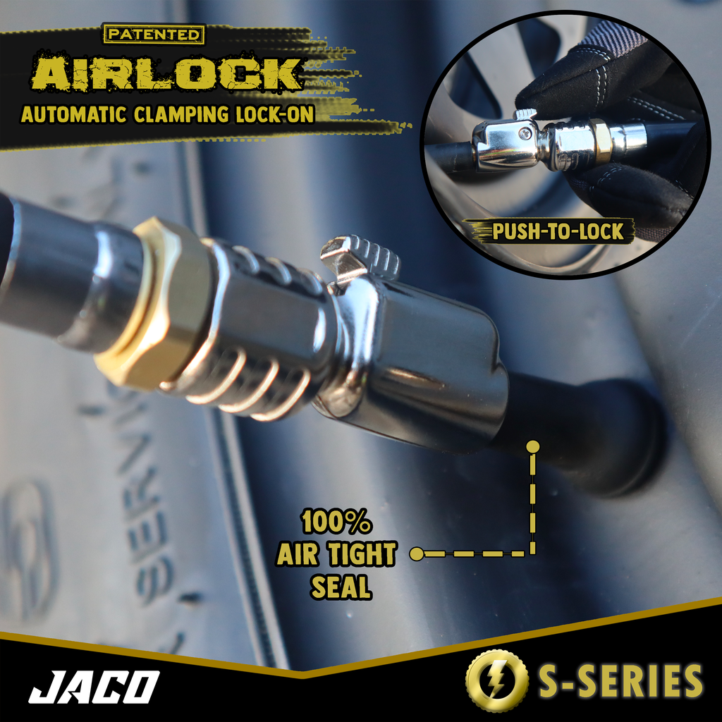 Lightning™ S-Series Tire Air Chuck | Open Flow, 1/4" F-NPT (2 Pack)