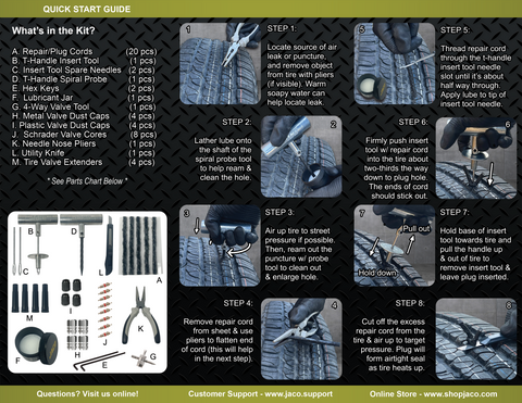 TRX-50 Heavy Duty Tire Repair Kit (50 pcs)