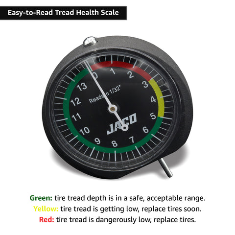 TreadPro Tire Tread Depth Gauge, Dial Type (Reads in 1/32 inch)