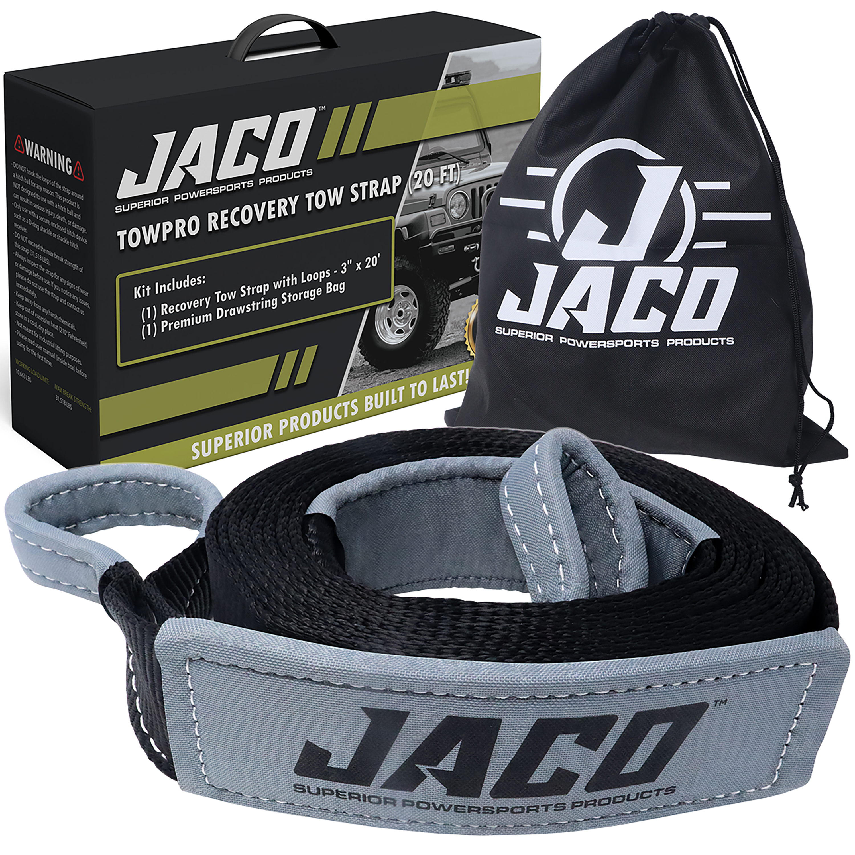 TowPro™ Recovery Tow Strap | Off Road 4x4 Towing Rope