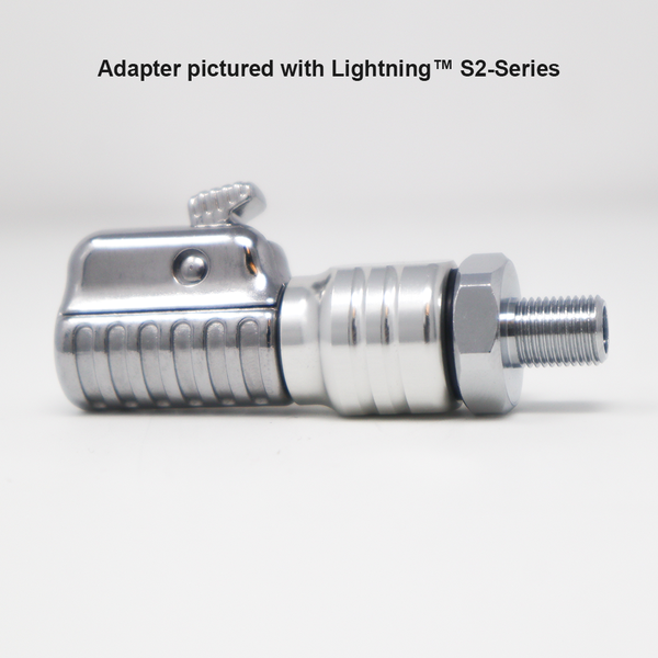Lightning™ Air Inflator Adapter for Portable Tire Inflators (Schrader Valve to 1/4 inch M-NPT) | Open Flow - Image 3 - JACO