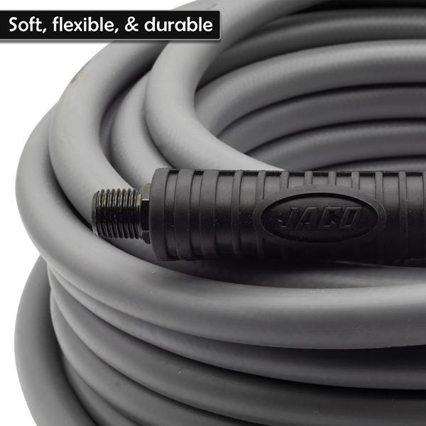 FlexPro™ Hybrid Air Hose (3/8" x 50 ft) | Dual 1/4" M-NPT Fittings (Storm Gray) - Image 9 - JACO