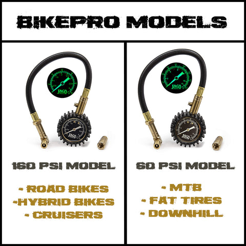 BikePro™ Presta Tire Pressure Gauge 60 PSI Presta Schrader